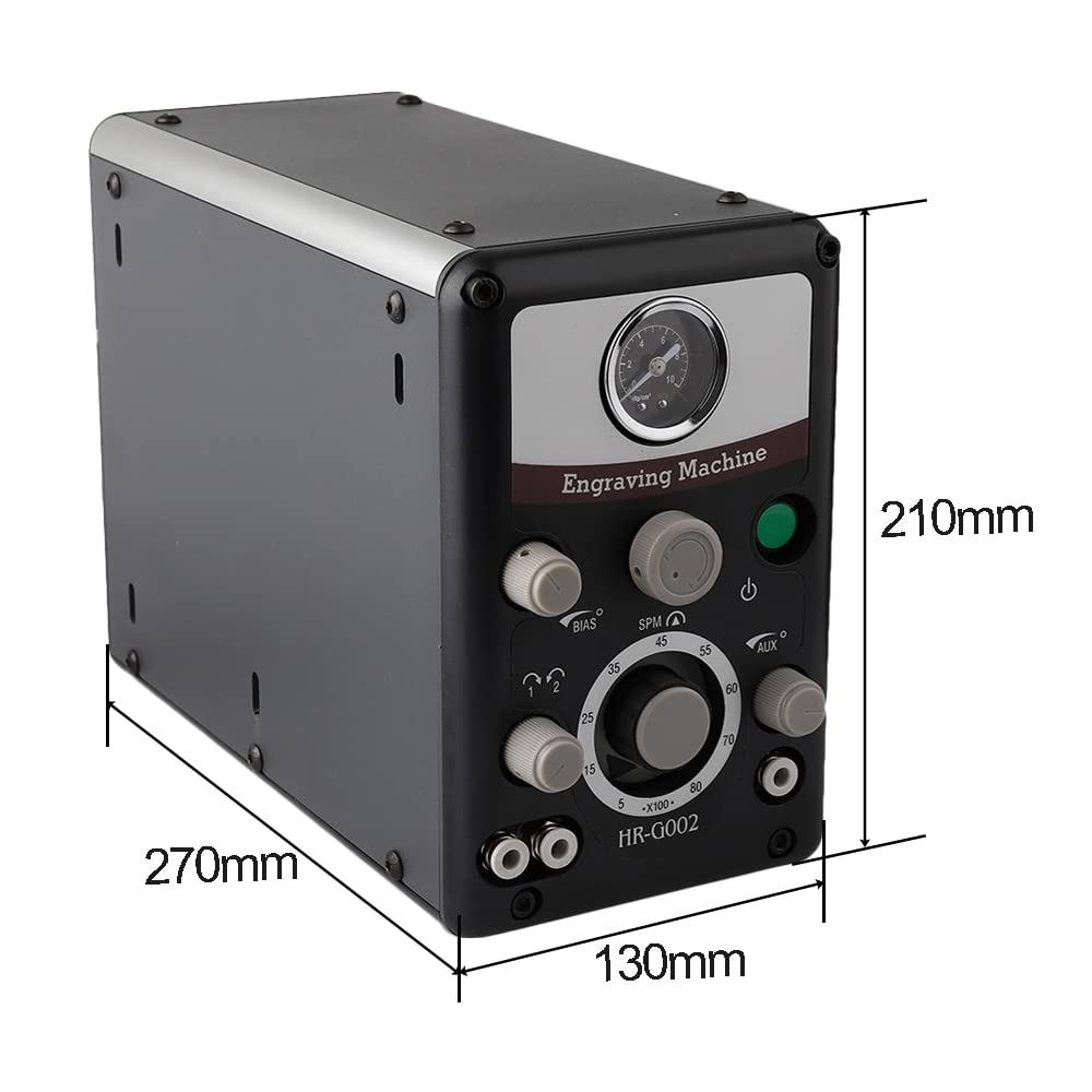 Kit di Macchine per Incisione Pneumatica per Gioielli - Velocità Regolabile da 400 a 8000 Giri/Min - Doppia Testa - Utensile Incisore Pneumatico a Micro per Oro e Argento