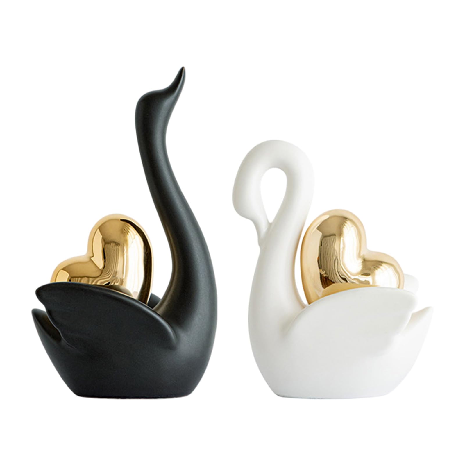Osniyaw D Ceramic Goose Couple Figures, Lover Statues, Ornament, Ecorative Sculptures For Home, Office, Ecoration, Collectible, Couple Figure