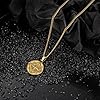 murtoo Compass Pendant Necklace for Men, Gold Silver Stainless Steel Mens Compass Necklaces, Stylish Jewelry Gift for Men Him Her, 18+2 Inches, Stainless Steel, No Gemstone #5
