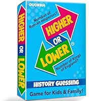 QUOKKA History Board Game for Kids 10-14 Year Olds - Family Card Game for Kids and Adults - Higher or Lower | Guess Fun Questions | Easy to Learn | 2 + Players - Challenge Game for Family Night