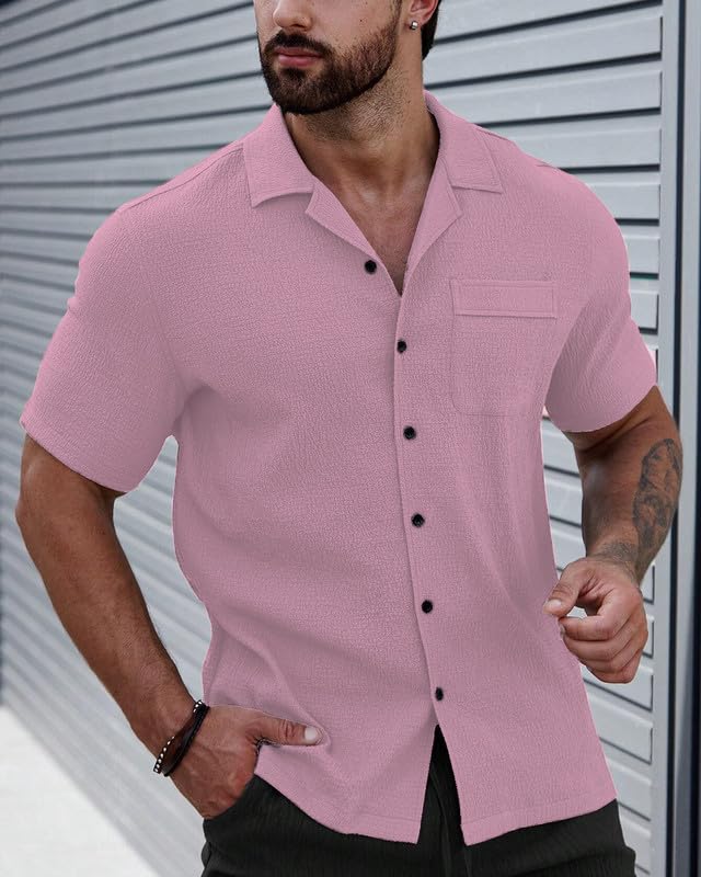 Image of I ENTERPRISE Casual Shirt for Men||Men Stylish Shirt|| Regular Fit Shirt for Men|| Men Stylish Shirt || Men Printed Shirt || Oversized Shirts for Men|| Shirt for Men (Solid-Shirt)