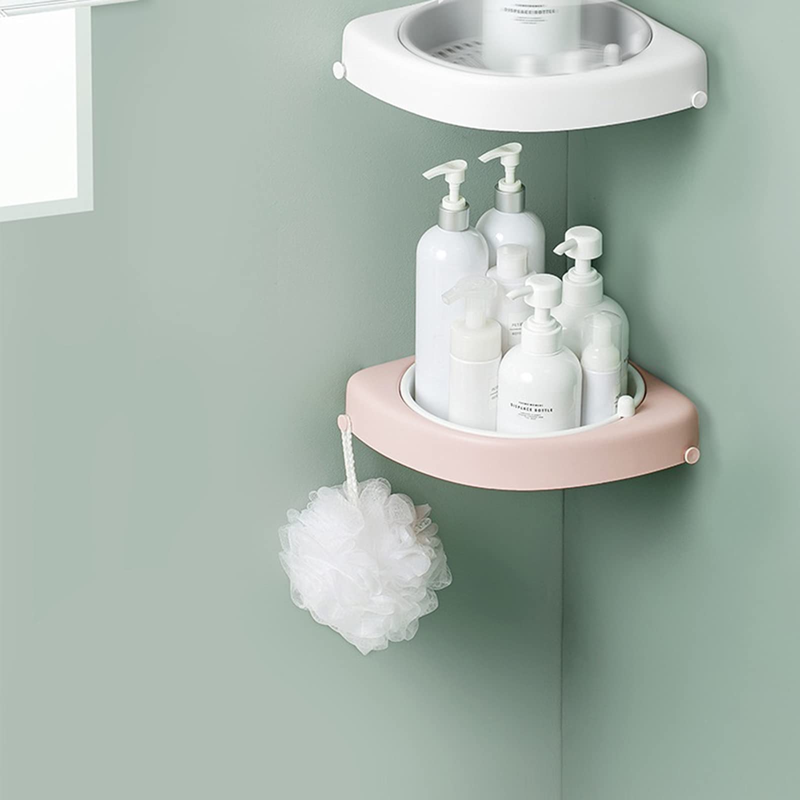 Scaffale Angolare Triangolare A 3 Ripiani – Bianco – Piccolo 46 Cm – Per Bagno, Cucina, Ufficio - 2