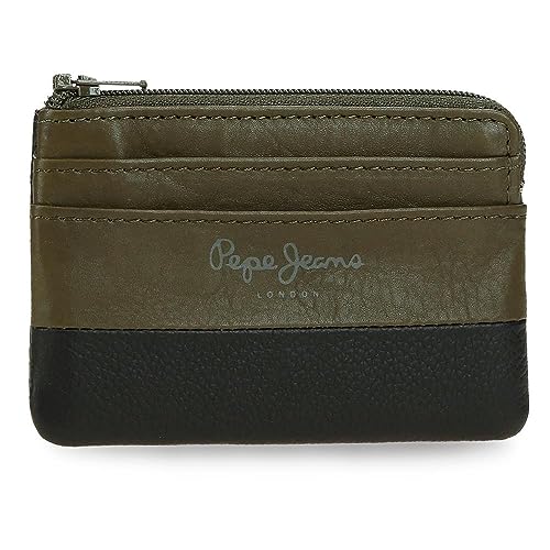 Carteras y monederos de piel de vacuno Pepe Jeans en colores negro y caqui variados