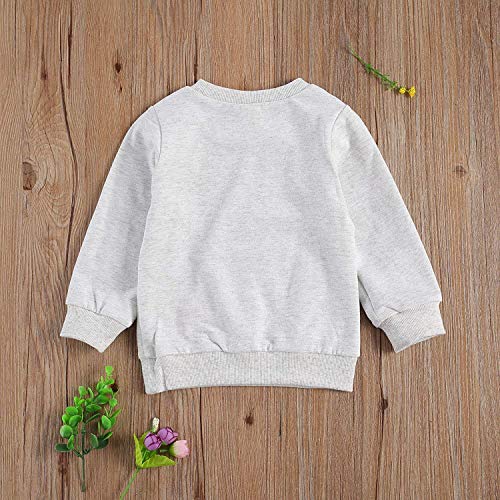 image for HILH Toddler Baby Boy Girl Crewneck Sweatshirt Top Newborn Love You Mo