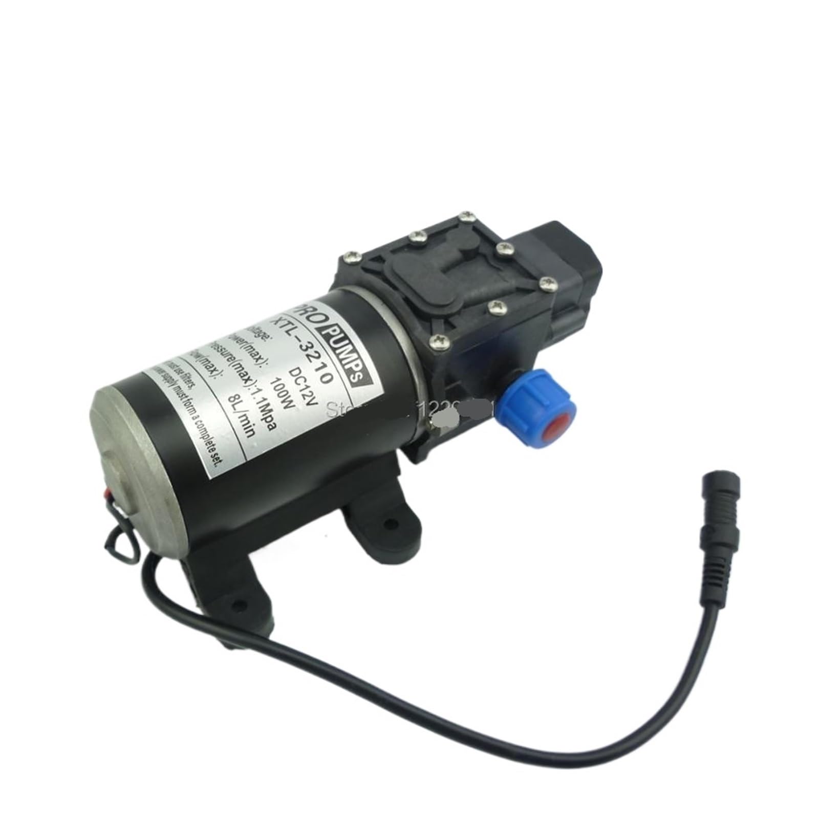 Elektryczna membranowa mikropompa wodna 12 V 100 W, automatyczny przełącznik, wysokociśnieniowa pompa natryskowa 8 l/min do mycia samochodu (przełącznik ciśnieniowy, 24 V)