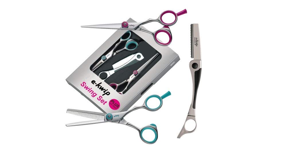 E-Kwip Swing Set with 2 Hair Scissors and 5.5-Inch Plus Razor, 0.3 kg