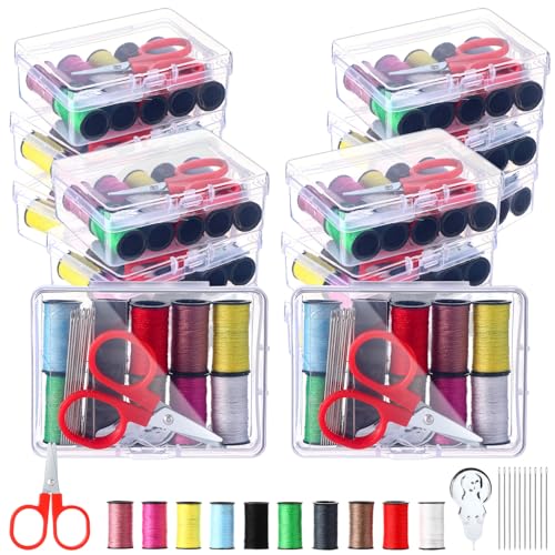 Wavwavw 24 Pcs Mini Travel Sewing Kit Small Sewing Kit