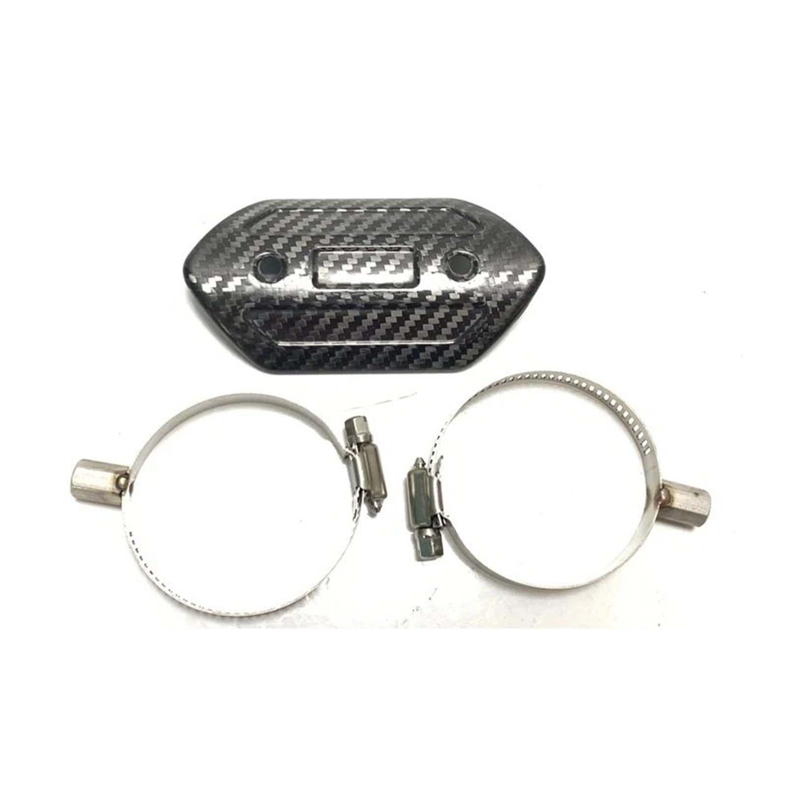 Scudo Termico Copertura protettiva anti-scottatura in fibra di carbonio per scarico moto universale,protezione anti-scottatura per scarico