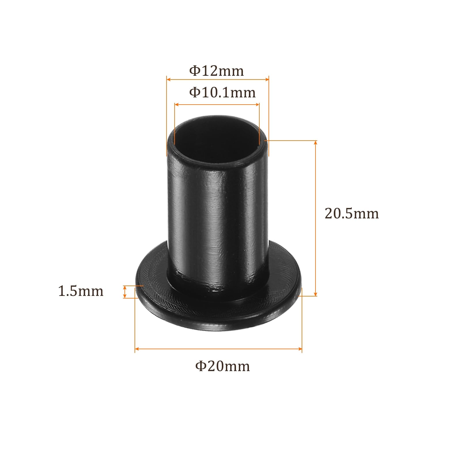 4 Douilles à Collerette En Nylon Autolubrifiant - 10,1 X 14 X 10 Mm - Idéales Pour Réduire La Friction Sur Machines Industrielles - 5