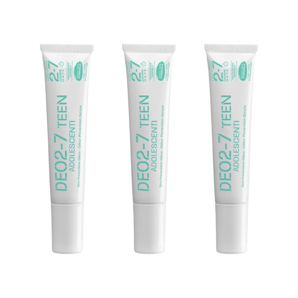DEO2-7 Siero Deodorante Vegano Nuova Formula con Purexyne – 0% Alluminio 0% Alcool – Microbiome-Friendly – Lunga Durata 2-7 Giorni – Testato Dermatologicamente – 15 ml