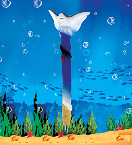 Planet Pens Stingray Novelty Pen - Cute Fun & Unique Kids & Adults Office Supplies Ballpoint Pen, Marine Sea Life Writing Pen Instrument For Cool Stationery School & Office Desk Decor Accessories