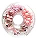 65 PCS Pink Push Pins/Paper Clips/Binder Clamps/Binder Clips, Pink Office Supplies Bulletin Boards Thumb Tacks Set Desk Accessories for School Supplies
