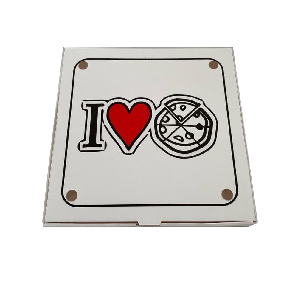 Confezione 100 Scatole Pizza Cartoni Pizza Box 33x33 Chiusura Americana Contenitori Alimentari Porta Pizza Asporto Ristoranti Pizzerie Cartone Alimentare Ecologico