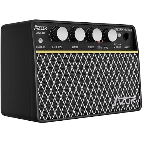 AZOR 10W Mini Guitar Amp for Travel, Rechargeable with 5H Battery