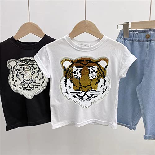 Sewing Reversible Color Changing Sequins Tiger Patch, Animals Beast Embroidered Beaded Sequin Appliques Patches For Men Boys T-Shirts Clothes Jeans Jackets Clothing #TOP3