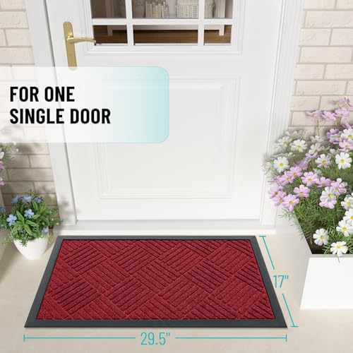 Image of OLANLY Front Door Mat Outside Entrance, Waterproof Heavy-Duty Doormat