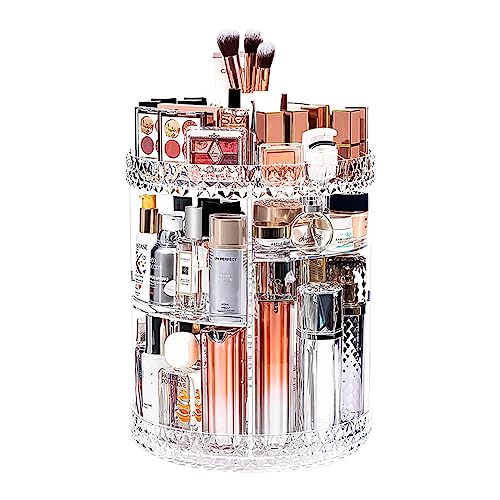 Organizador Grande Porta Maquiagem Acrílico 360° Giratório