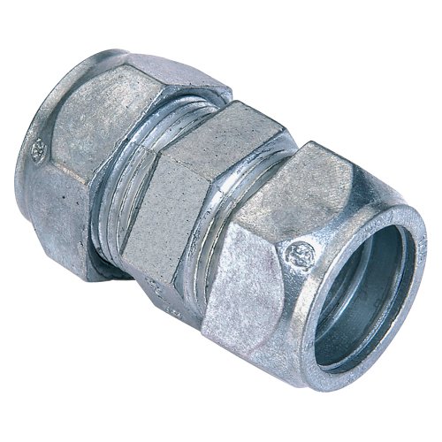 Sigma Engineered Solutions Proconnex 44260 Emt Compression Coupling 1/2-Inch Conduit Fitting, 5-Pack, Silver, 5 Count #TOP12