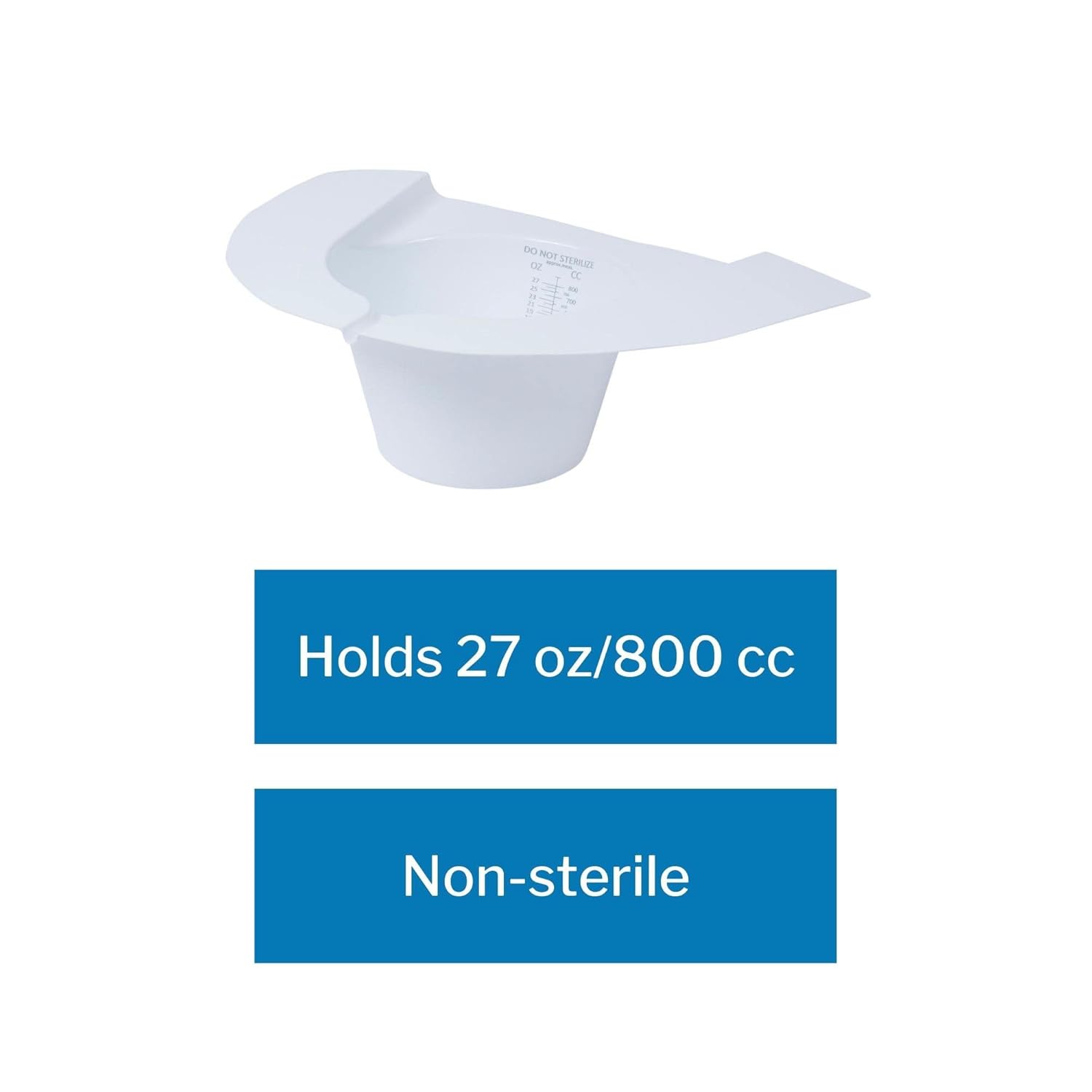 McKesson Graduated Specimen Collector [Pack of 100] Urine Hats for Toilet Women, Stool Collection, 27 oz. / 800 cc