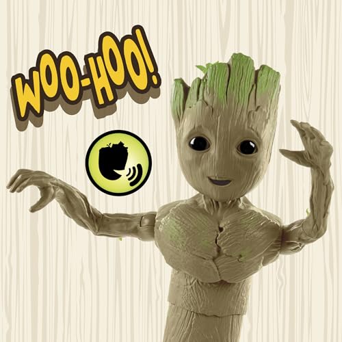 Marvel Studios I Am Groot Groove 'N Grow Groot, Figurine Interactive de 34 cm, Jouet de Super-héros