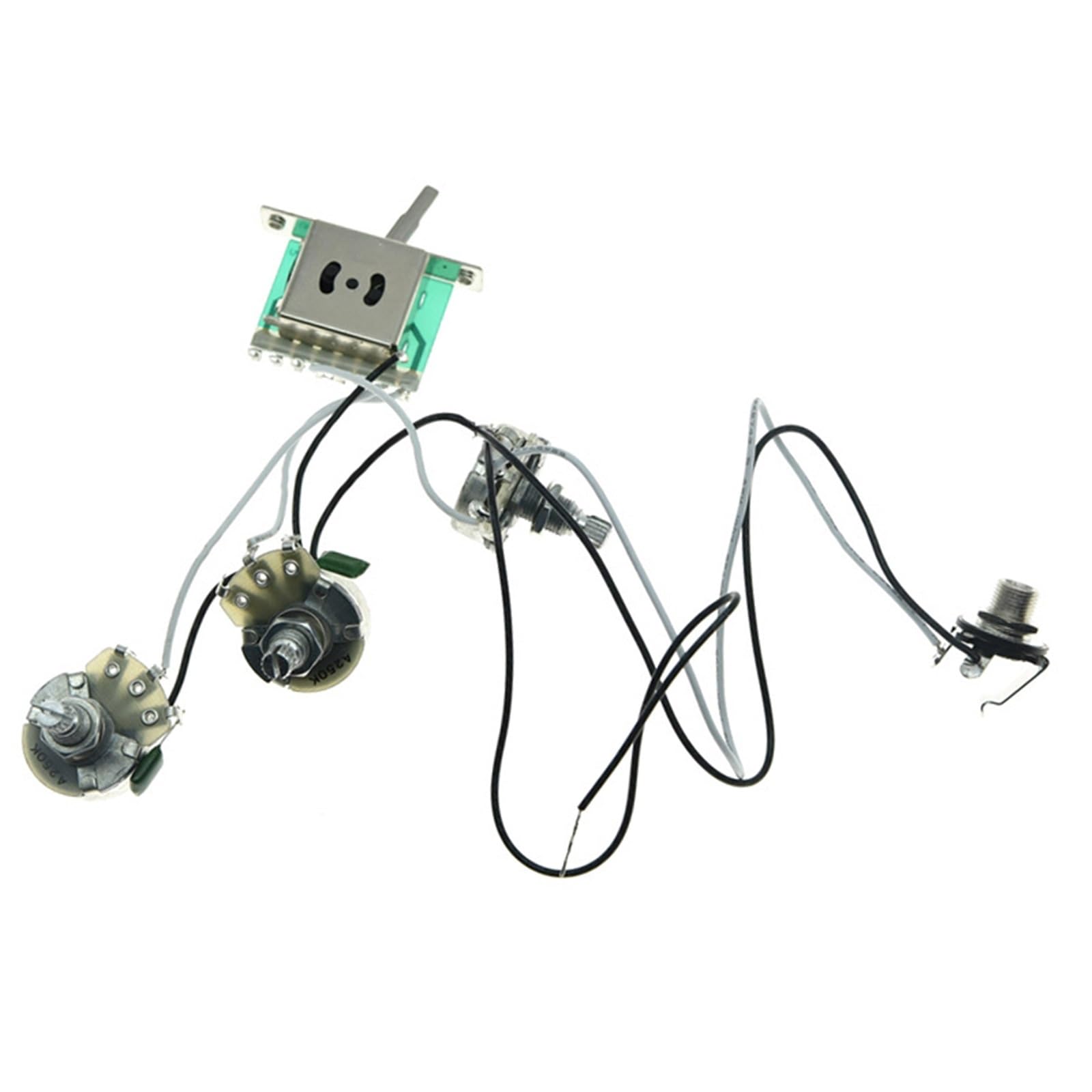 Mazo De Cables De Guitarra Accesorios De Guitarra Arnés De Potenciómetro Grande 250/500K 1V2T (1B2A) Arnés De Guitarra(250K)