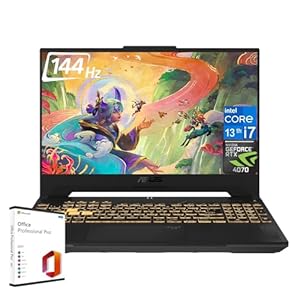 ASUS TUF Gaming Laptop 2024 Newest, 15.6″ 144Hz Display, Intel i7-13620H(10-core), NVIDIA GeForce RTX 4070, 16GB DDR5, 1TB SSD, Backlit KB, Wifi6, Windows 11 Pro, Microsoft Office Lifetime License