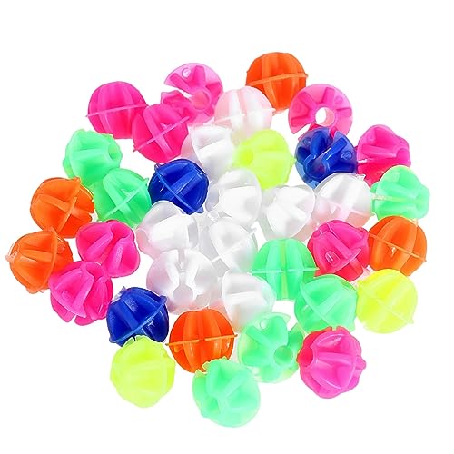 Parliky 108 Pcs Bike Wheel Beads Luminous Plastic Bike Decoration Round Beads for Boys and Girls