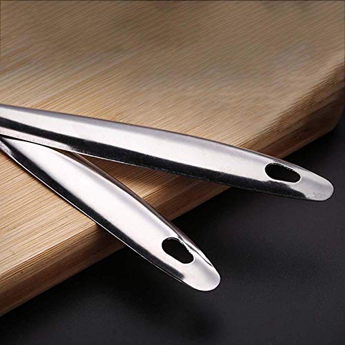 2pcs Stainless Steel Soup Ladle Skimmer Spoon Set Soup Spoon Hangable Kitchen Utensil Tool - immagine 5