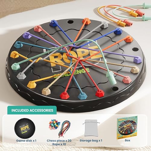 Image of Kidology Rope Untangling Puzzle Game for Kids 5+ Years | Brain Teaser String Puzzle | Logic & Strategy Game for Kids | Educational Toy Gift for Boys & Girls