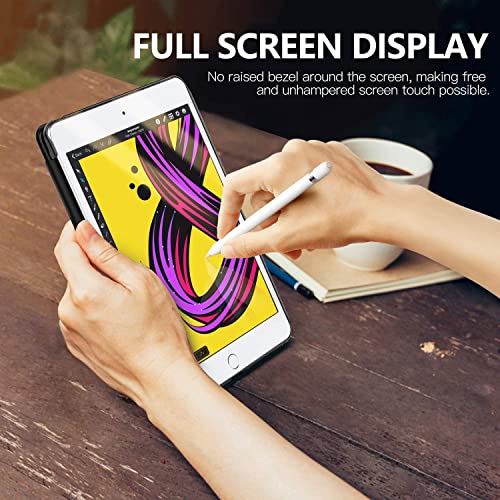 Image of MOCA Case for 7.9 inch inch iPad mini 5 / Mini 4 iPad mini A2133 A2124 A2126 A2125 A1538 A1550 Translucent Back Stand Flip Cover case (Black)