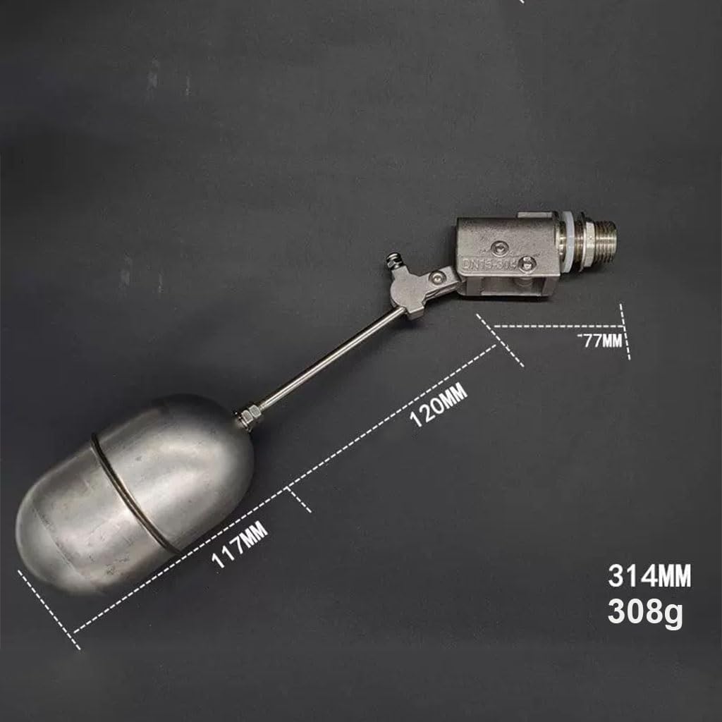 Valvola a galleggiante for serbatoio acqua SUS 304 resistente alle alte temperature DN15 1/2 pollice, 1 pezzo
