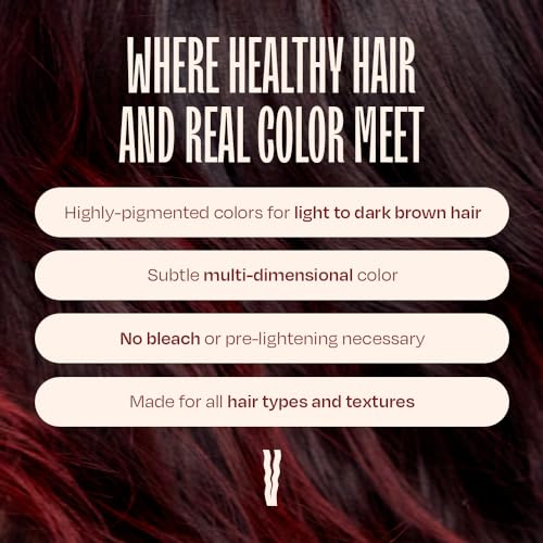 Image of Overtone Daily Color Depositing Conditioner - 8oz Temporary Coloring Conditioner with Shea Butter & Coconut Oil - Refresh Color & Prevent Fading - Vegan & Cruelty-Free, Red for Brown is Scarlet Red