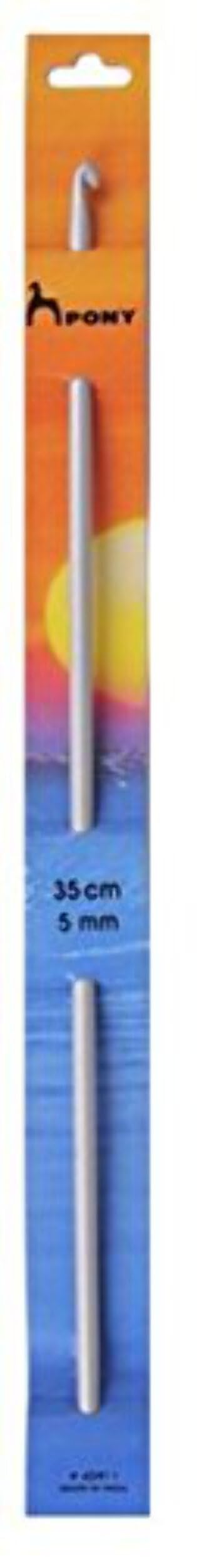 Pony Double Ended Tunisian Crochet Hooks, Aluminium, Multi-Colour, 5mm