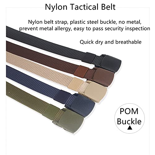 Belts Men Women, Heavy Duty Nylon Tactical Military Belt with Quick Release POM Buckle, 3cm Wide 110 - 170cm Length, 2 Pack2