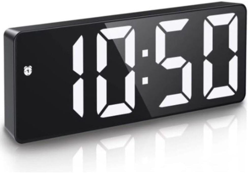Relógio Digital Led Despertador Alarme de Mesa Brilho Ajustável Visor 12/24h Alimentação USB Para Casa Quarto Escritório Premium (Cores variadas)
