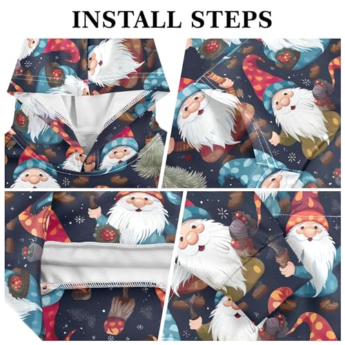 Kids Hoodies Sweaters Christmas Gnome Dwarfs Hooded Sweatshirts with Big Pockets for Boys Girls B04000033