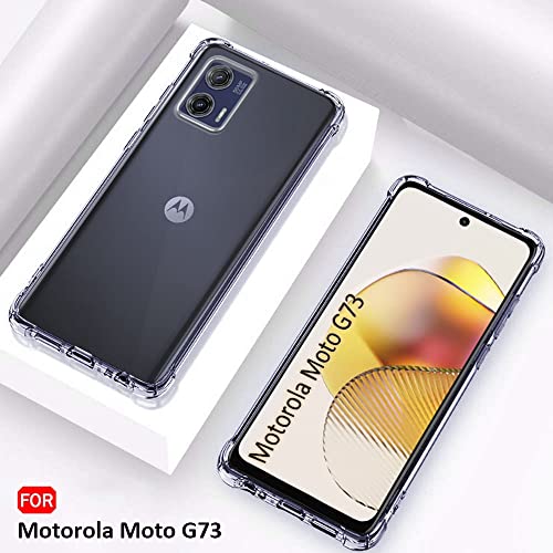 Image of TheGiftKart Crystal Clear Back Cover Case for Motorola Moto G73 5G | Shockproof Soft TPU Case | Cushioned Edges for Ultimate Protection Back Cover Case (TPU, Transparent)
