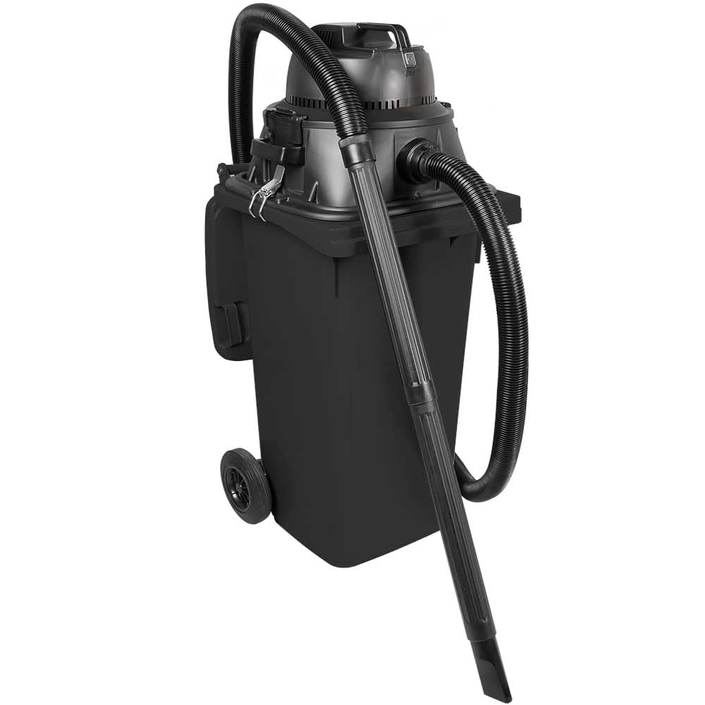 BRB Nass-/Trockensauger/Industriesauger 1100 Watt, mit 120 Liter Behälter (DIN Mülltonne) (grau)