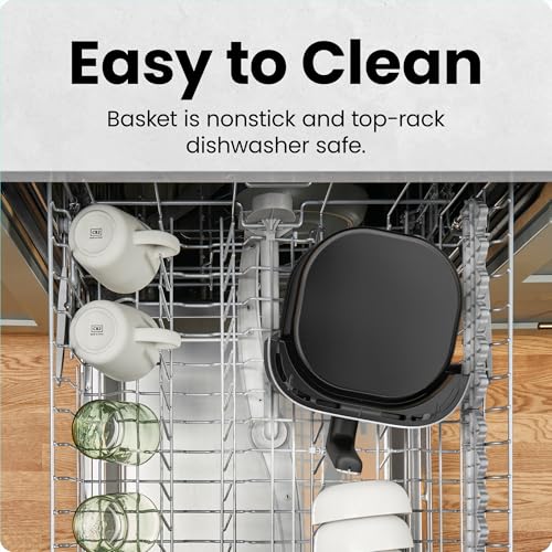 CHEFMAN 2 Qt Mini Air Fryer – Digital Space-Saving Compact Air Fryer with Nonstick and Dishwasher Safe Basket, Quick & Easy Meals in Minutes, Features Digital Timer and Shake Reminder – Red