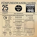 Photo Gallery fünfundzwanzig jahre das gästebuch: zum 25 geburtstag 2023 / geburtsjahr 1998 / zeitung design mit ereignissen im jahre 98 / geschenk und ... glückwünsche und fotos / geburtstagszeitung Photo Gallery fünfundzwanzig jahre das gästebuch: zum 25 geburtstag 2023 / geburtsjahr 1998 / zeitung design mit ereignissen im jahre 98 / geschenk und ... glückwünsche und fotos / geburtstagszeitung