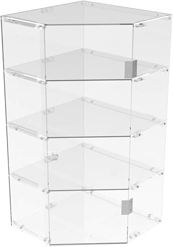 Miniatura 9 de FixtureDisplays Contenedor de acrílico transparente para dulces, exhibición de alimentos secos con división, contenedor de especias, cubo de