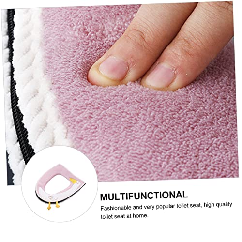 Cabilock Cartoon Toilettensitzauflage Kommode Einlagen 1 Stück Toilettenwärmer Abdeckung Toilettenkissen Klebrige Toilettenauflage Toilettensitzkissen Universal Toilettensitzkissen – Bild 3