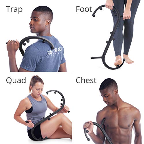 Body Back Buddy Headache Care Bundle: Buddy Classic Black 2.0 and AccuMassage Trigger Point Massage Tools, Neck Massager and Back Massagers, Massage Cane, Muscle Knot Remover (Black) - Image 3
