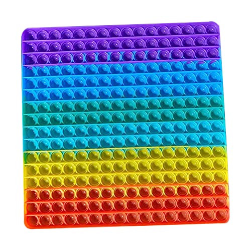 Super Jumbo Push Fidget Toy, Big Size Rainbow Jumbo 256 Bubbles Popular Stress Relieving Fidget Toy Game for Kids Adult (E) Super Jumbo Push Fidget Toy, Big Size Rainbow Jumbo 256 Bubbles Popular Stress Relieving Fidget Toy Game for Kids Adult (E)