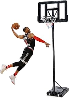 ProPulse Basketball Hoop Outdoor, 1.36M-3.05M Height Adjustable, Portable Basketball Hoops & Goals for Kids Youth and Adul...