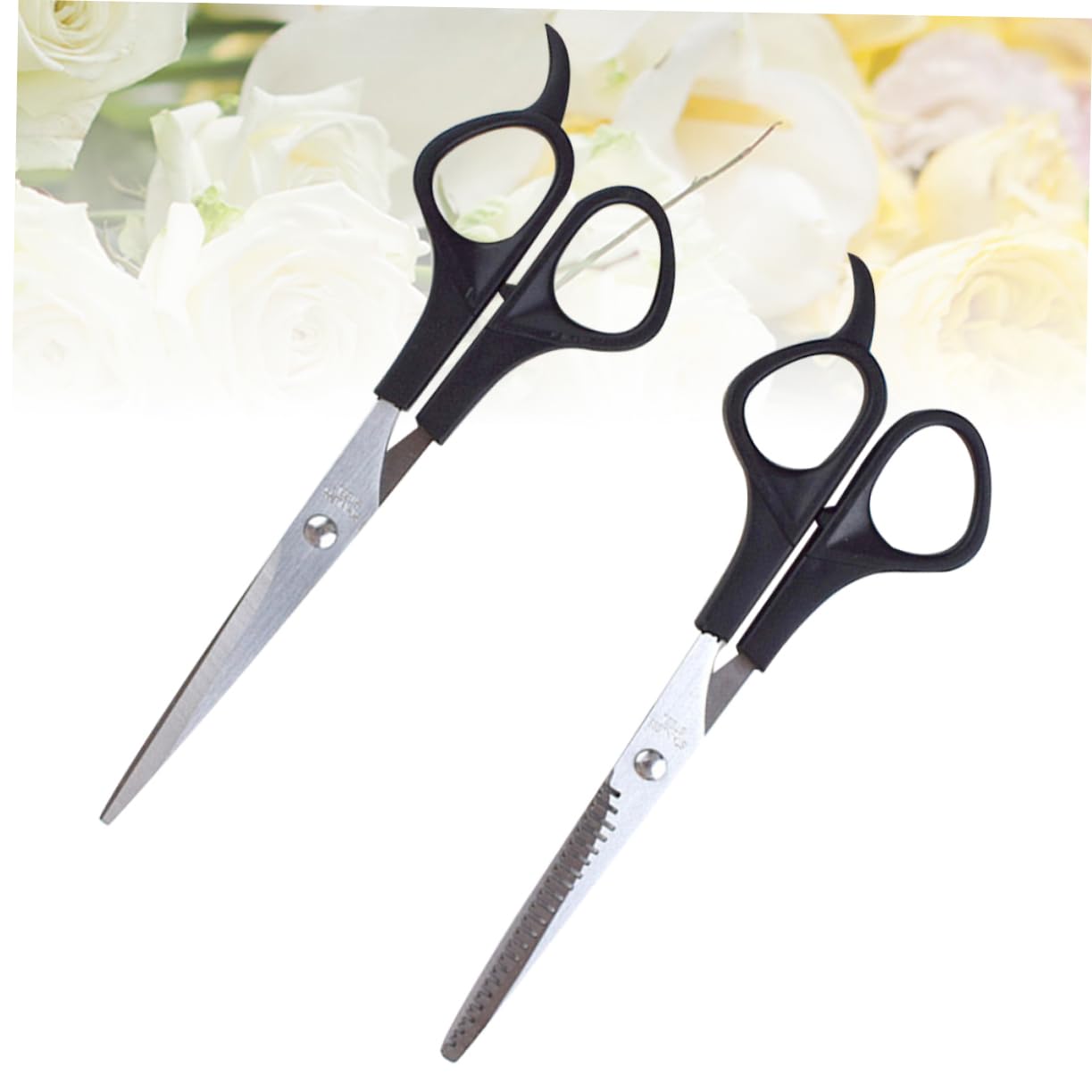 WOFASHPURET 4pcs Barber Scissors Barber Shears Hair Salon Cutter Barber's Shears Hair Styling Tools Haircut Scissor Hairdressing Scissors Black