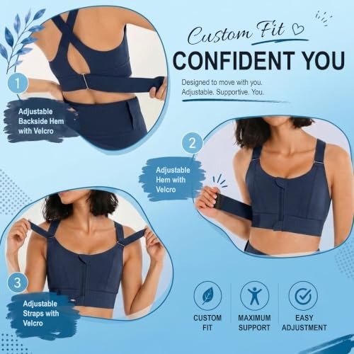 Image of Shoppy Villa - high Impact Sports Bra for Heavy Breast Full Coverage | Gym Bras for Women Workout | Yoga Bra,with Front Zipper Seamless Bra Push up Bras for Women | Black | 2X-Large