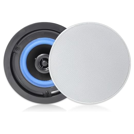 Herdio 4” HCS418 160 Watts 2 Way Flush Mount in Ceiling in Wall Speakers Perfect for Bathroom, Kitchen,Living Room,Office(A Pair)