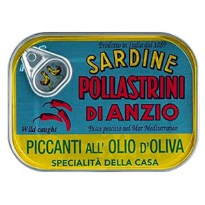 KRUIDIGE SARDINE POLLASTRINI MET OLIJFOLIE GR 100
