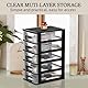 SAFIGLE Transparenter Schubladen 5-Stufiger Aufbewahrungsschrank Schwarz-Transparent FüR Schmuck Kosmetik Und BüRobedarf Schubladenbox Schubladen Organizer Mit